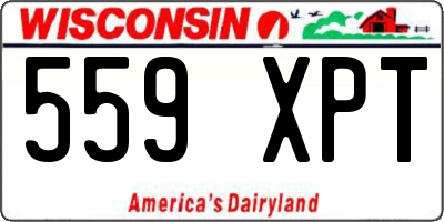 WI license plate 559XPT