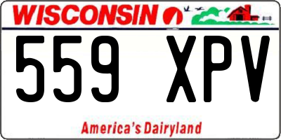 WI license plate 559XPV