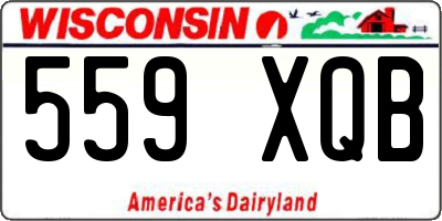 WI license plate 559XQB