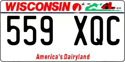 WI license plate 559XQC