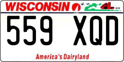 WI license plate 559XQD