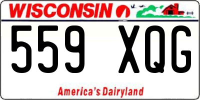 WI license plate 559XQG