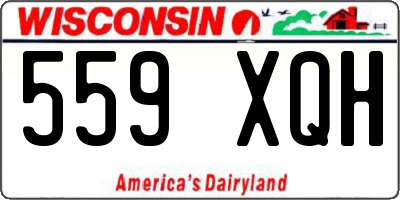 WI license plate 559XQH