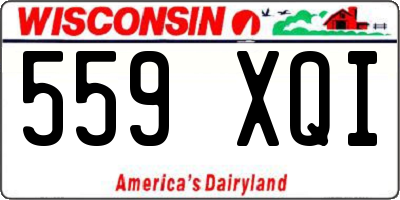 WI license plate 559XQI