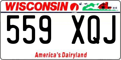 WI license plate 559XQJ