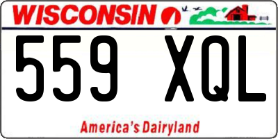 WI license plate 559XQL