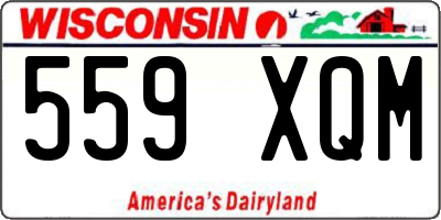 WI license plate 559XQM