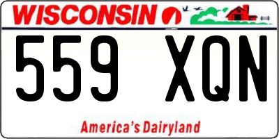 WI license plate 559XQN