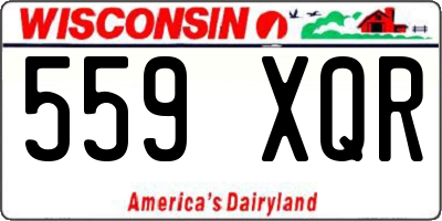 WI license plate 559XQR