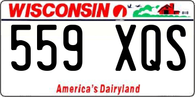 WI license plate 559XQS
