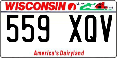 WI license plate 559XQV