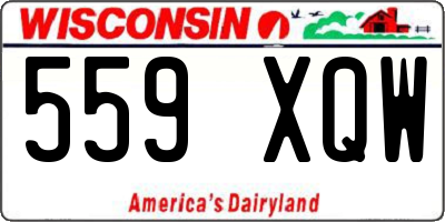 WI license plate 559XQW