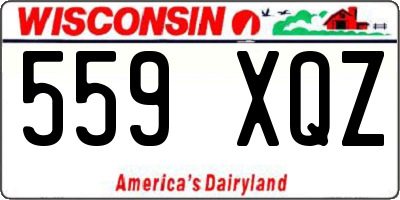WI license plate 559XQZ