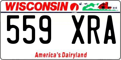 WI license plate 559XRA