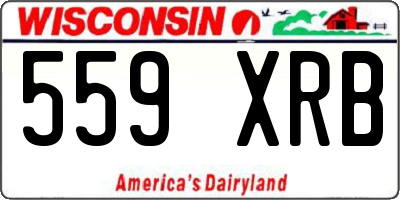 WI license plate 559XRB
