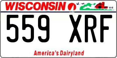 WI license plate 559XRF