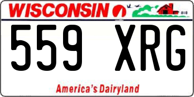 WI license plate 559XRG
