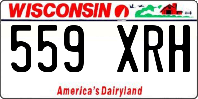 WI license plate 559XRH