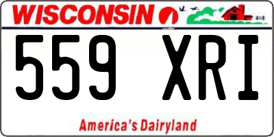 WI license plate 559XRI