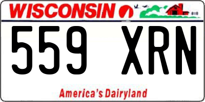 WI license plate 559XRN