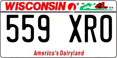 WI license plate 559XRO