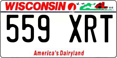 WI license plate 559XRT