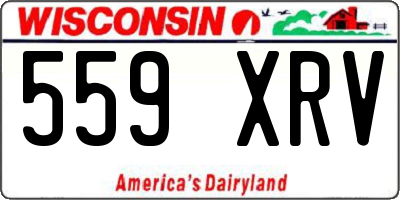 WI license plate 559XRV