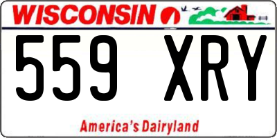 WI license plate 559XRY