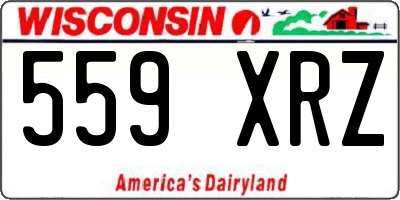 WI license plate 559XRZ