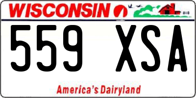 WI license plate 559XSA