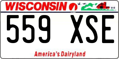 WI license plate 559XSE