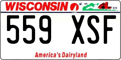 WI license plate 559XSF