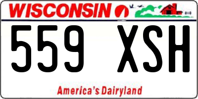 WI license plate 559XSH