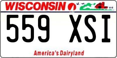 WI license plate 559XSI