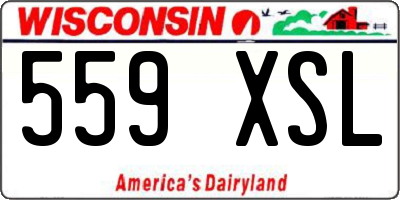 WI license plate 559XSL