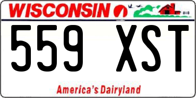 WI license plate 559XST