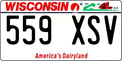 WI license plate 559XSV