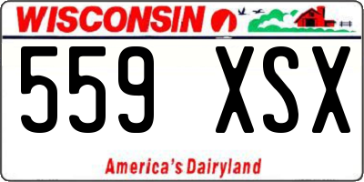 WI license plate 559XSX