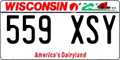 WI license plate 559XSY