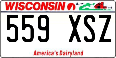 WI license plate 559XSZ