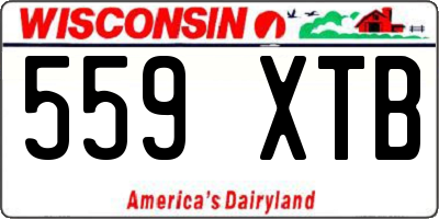 WI license plate 559XTB