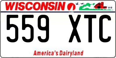 WI license plate 559XTC