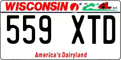 WI license plate 559XTD