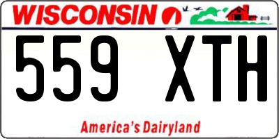 WI license plate 559XTH