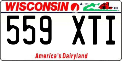WI license plate 559XTI