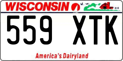 WI license plate 559XTK