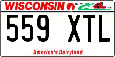 WI license plate 559XTL
