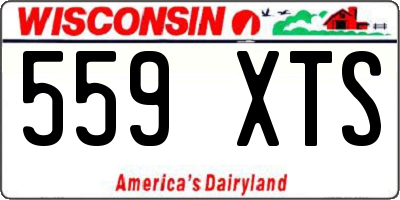 WI license plate 559XTS