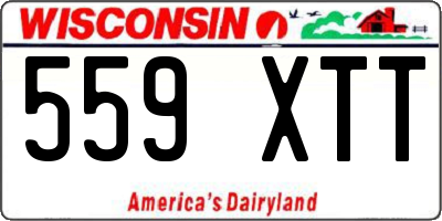 WI license plate 559XTT
