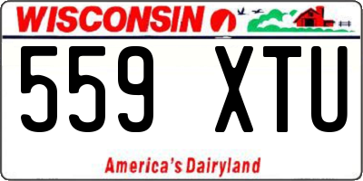 WI license plate 559XTU